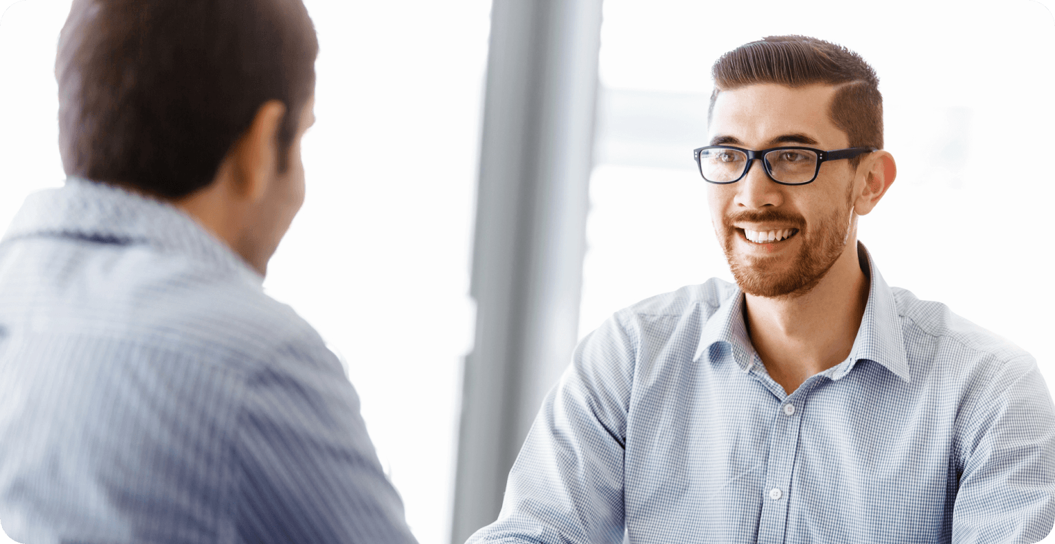 Man having a personal coaching session with Life Coach